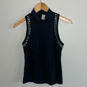 Decaf Y2K Silver Studded Top
